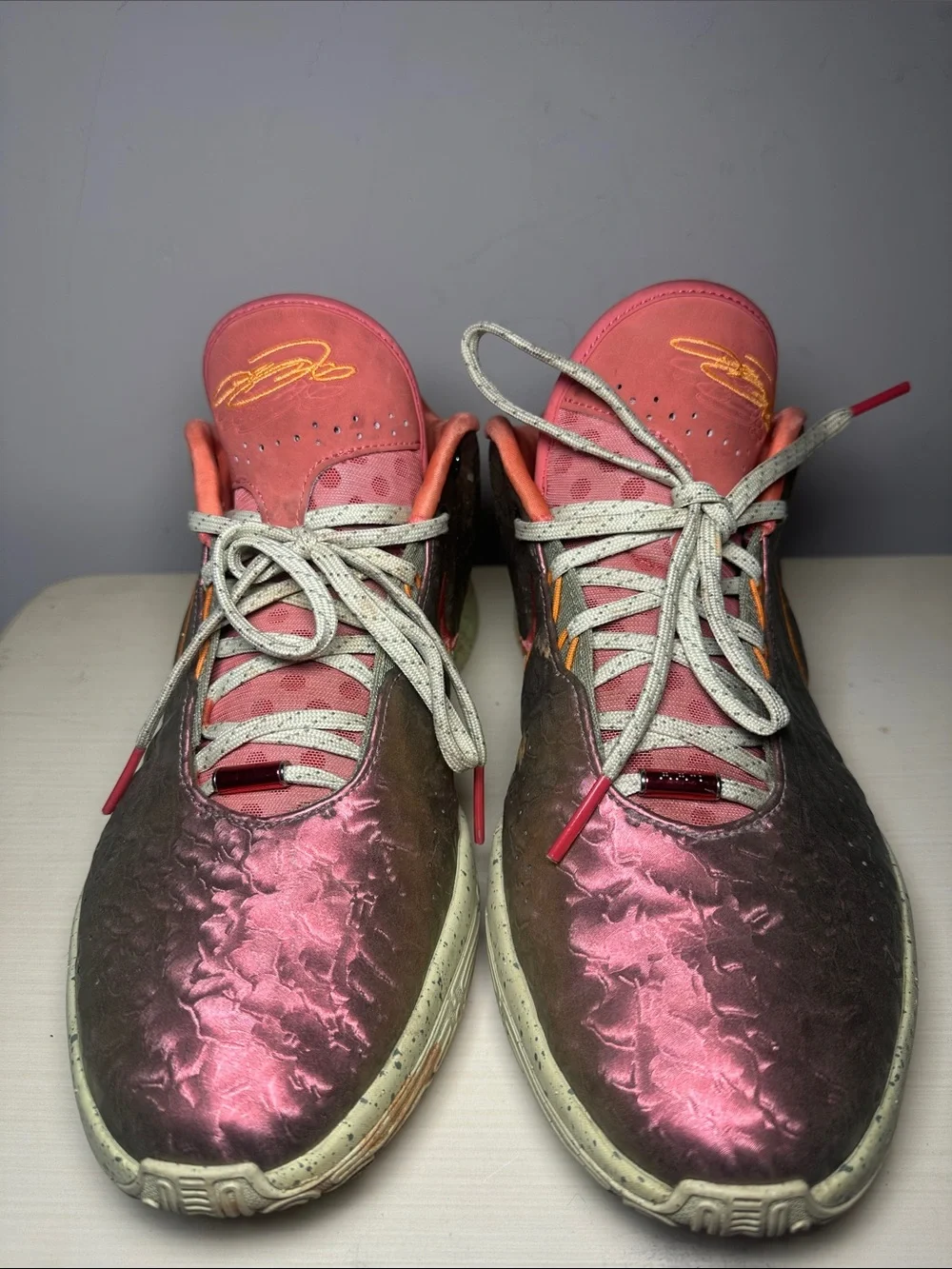 Nike Lebron XXI 21 Queen Conch Pink Metallic and Orange basketball Shoes